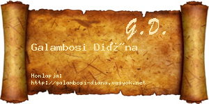 Galambosi Diána névjegykártya