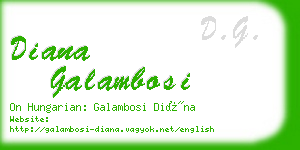 diana galambosi business card